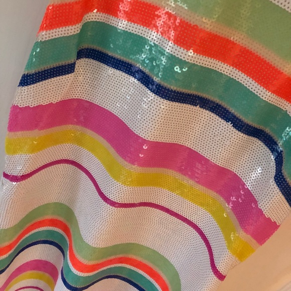 ✨ Kate Spade Neon Sequined Stripe Dress Size 10 ✨ - Picture 2 of 8